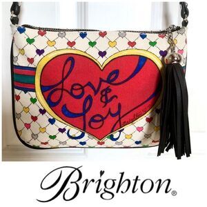 Brighton - 🎉HP🎉 Love & Joy Tasseled Limited Edition Crossbody Pouch. LIKE NEW!
